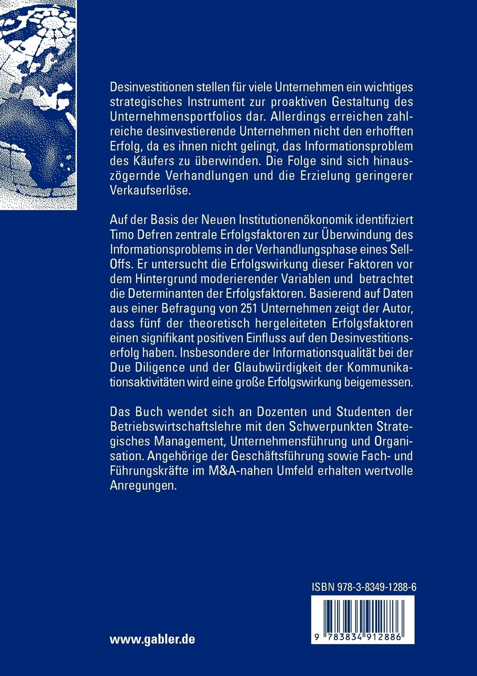 Rückseitencover Desinvestitions-Management