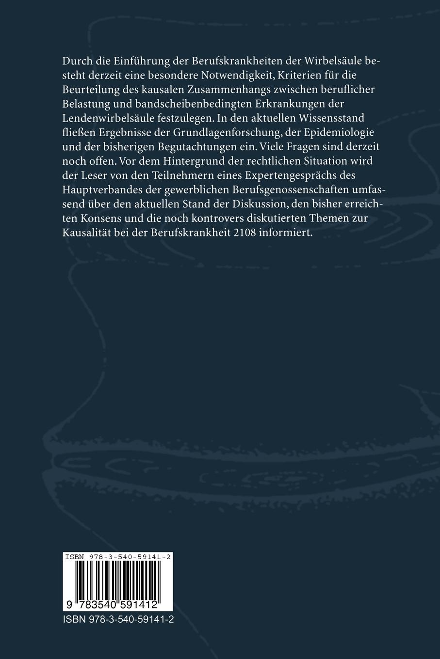 Rückseitencover Berufskrankheit 2108