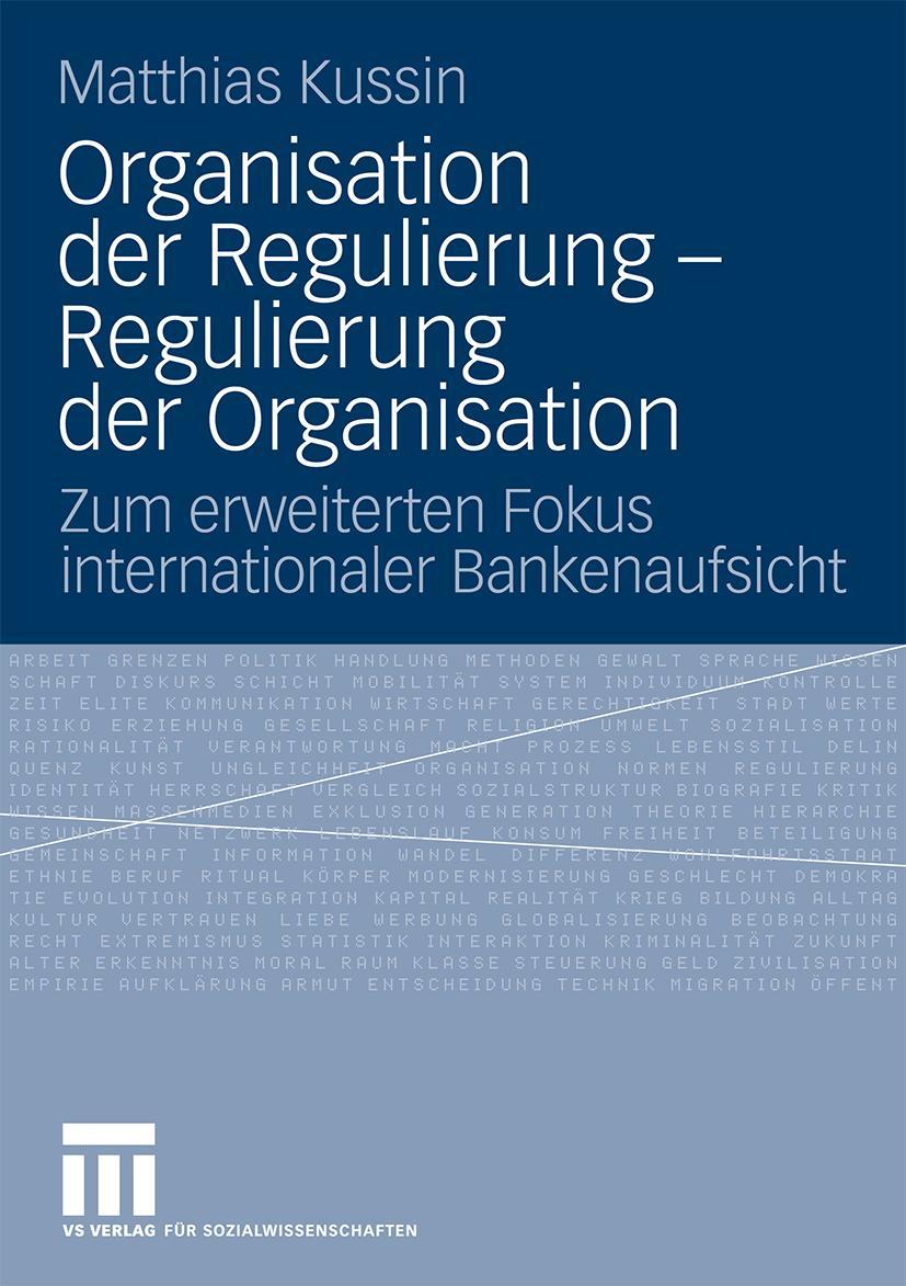 Vorderes Coverbild Organisation der Regulierung - Regulierung der Organisation