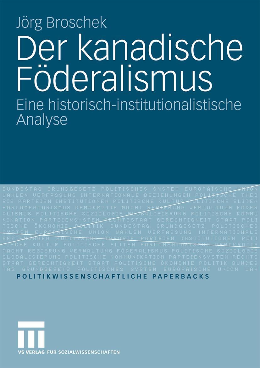 Vorderes Coverbild Der kanadische Föderalismus