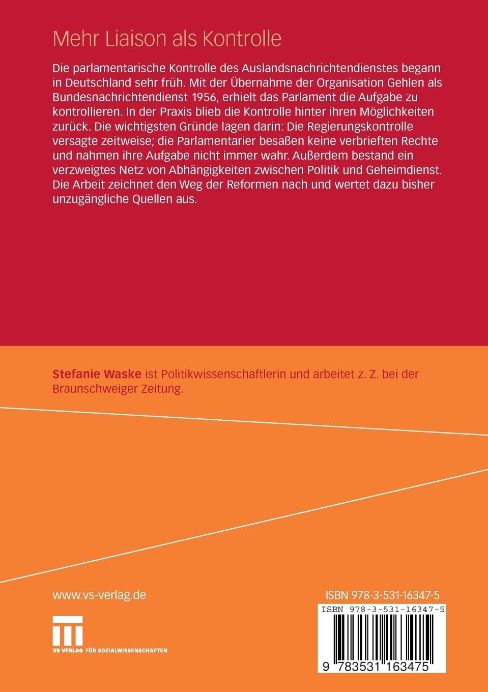 Rückseitencover Mehr Liaison als Kontrolle