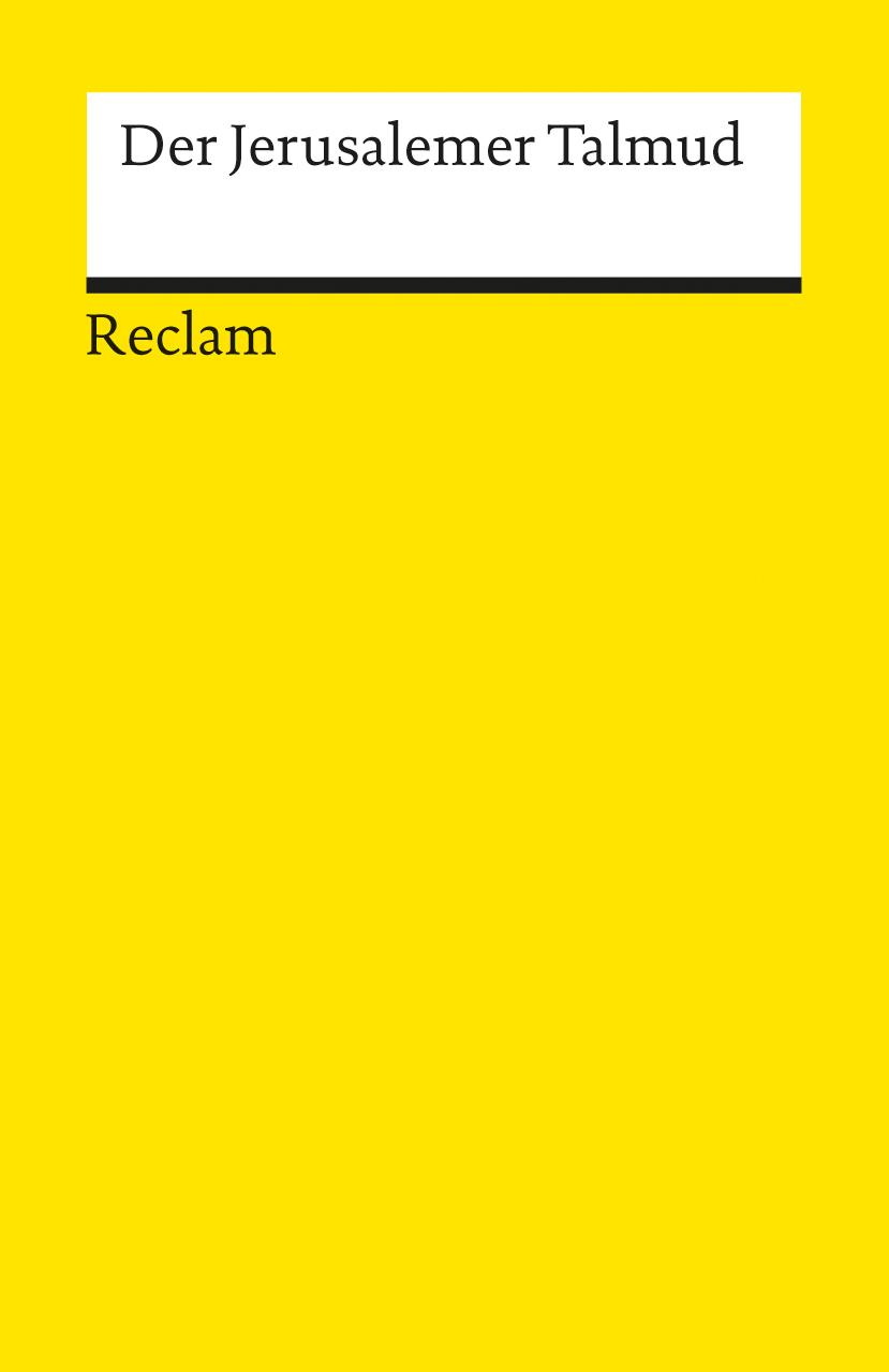 Vorderes Coverbild Der Jerusalemer Talmud