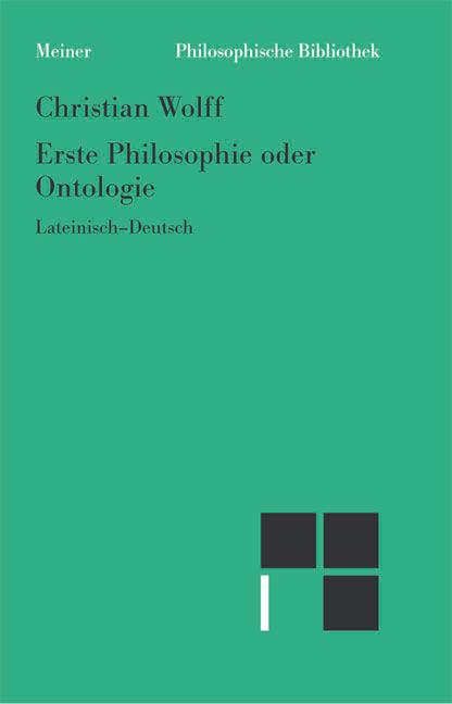 Vorderes Coverbild Erste Philosophie oder Ontologie
