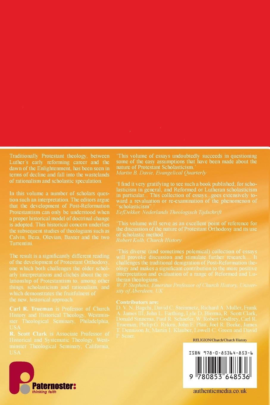 Rückseitencover Protestant Scholasticism