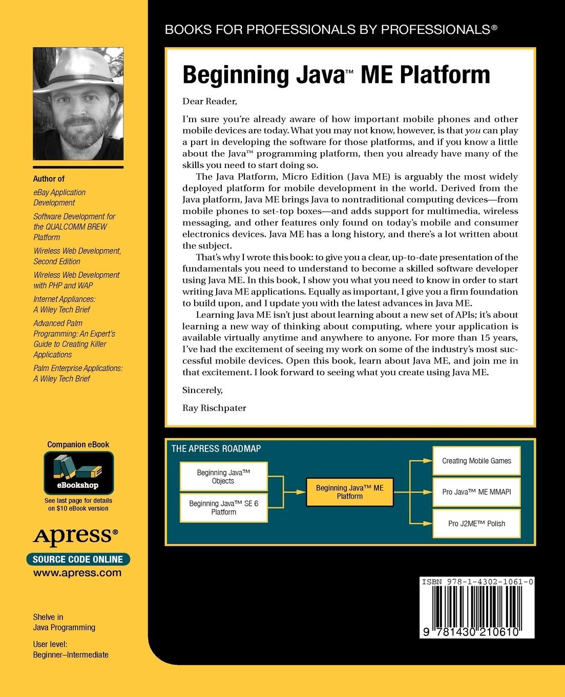 Rückseitencover Beginning Java Me Platform