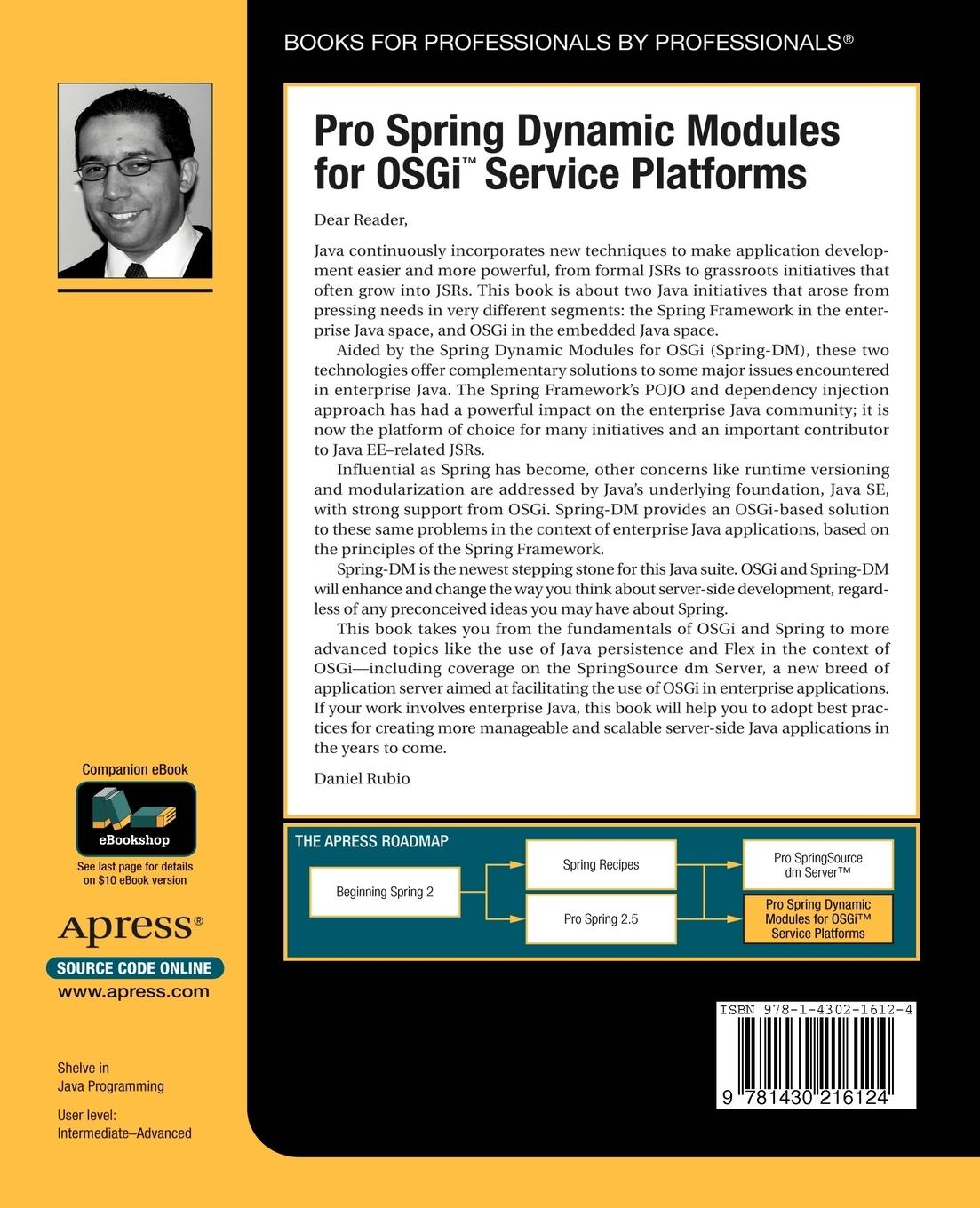 Rückseitencover Pro Spring Dynamic Modules for OSGi  Service Platforms