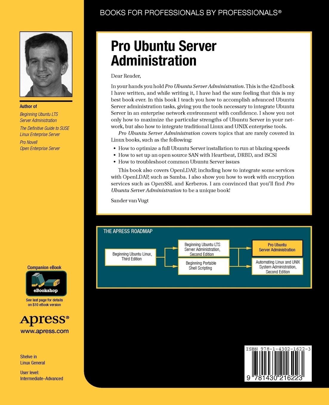 Rückseitencover Pro Ubuntu Server Administration