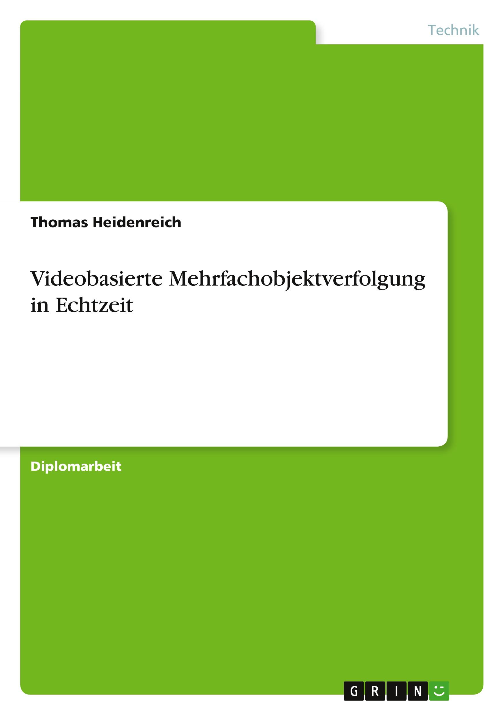 Vorderes Coverbild Videobasierte Mehrfachobjektverfolgung in Echtzeit