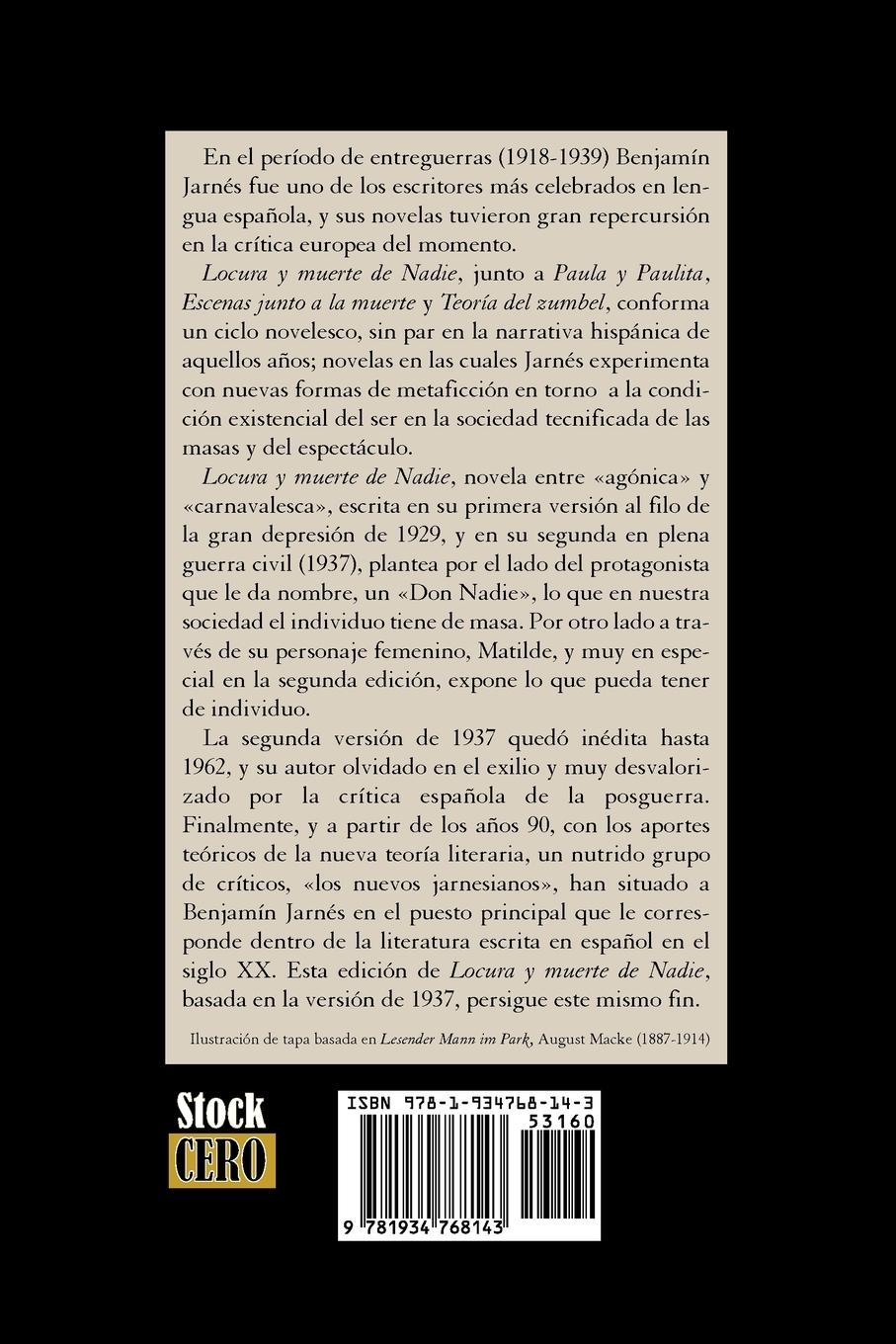 Rückseitencover Locura y Muerte de Nadie