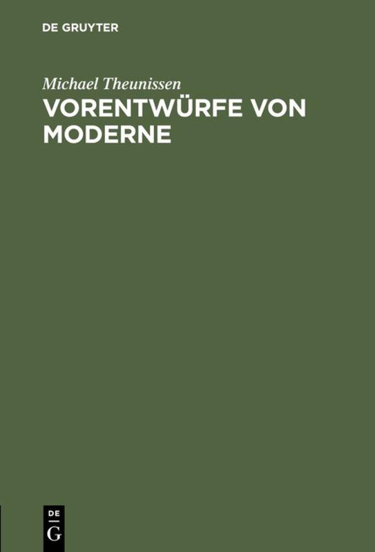 Vorderes Coverbild Vorentwürfe von Moderne