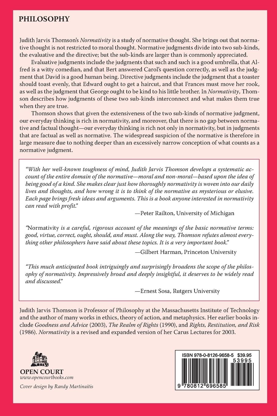 Rückseitencover Normativity