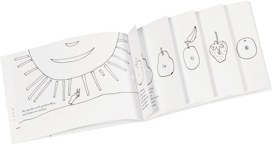Beispielinhalt (Bild) Die Kleine Raupe Nimmersatt.Mein Malbuch
