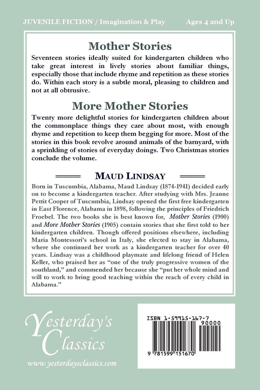 Rückseitencover Mother Stories (Yesterday's Classics)