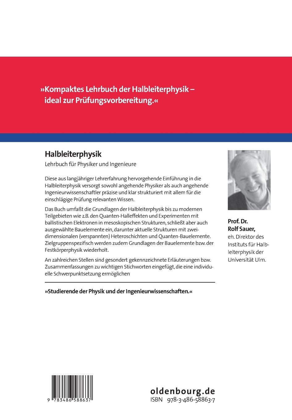 Rückseitencover Halbleiterphysik