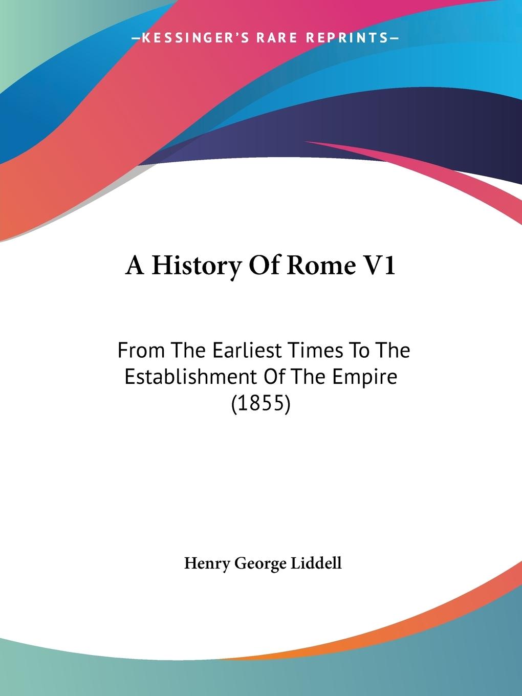 Vorderes Coverbild A History Of Rome V1