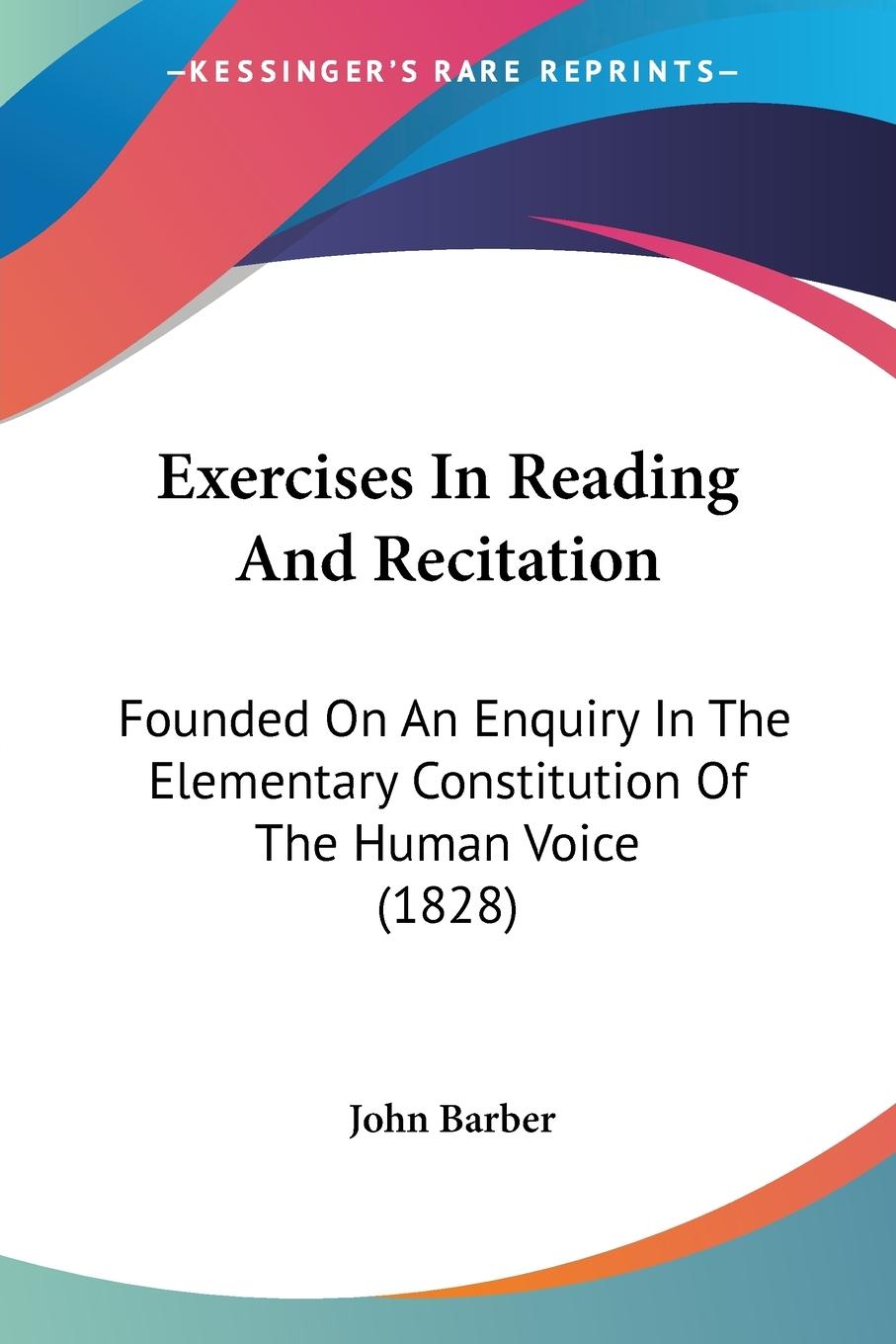 Vorderes Coverbild Exercises In Reading And Recitation