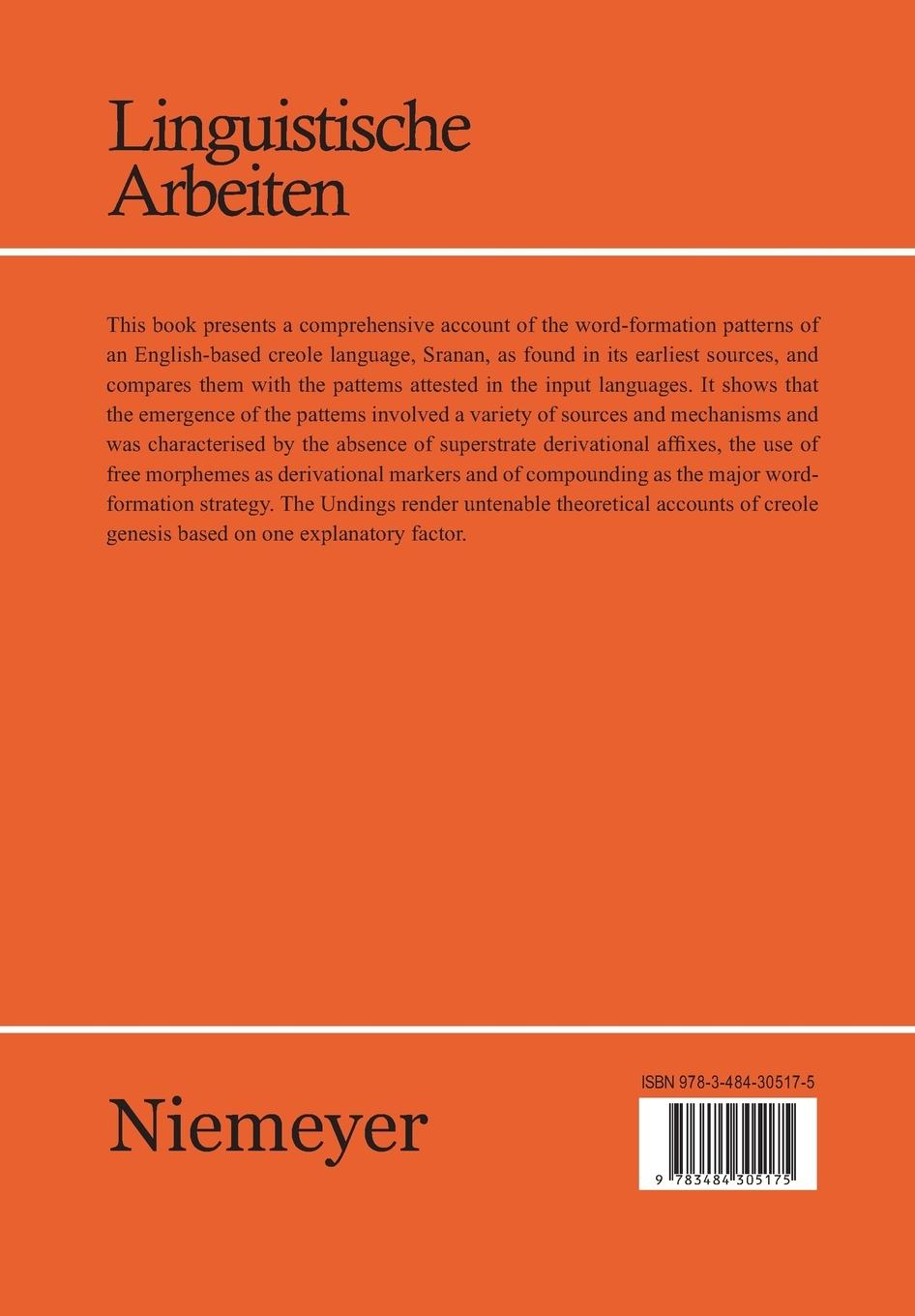 Rückseitencover Word-Formation and Creolisation