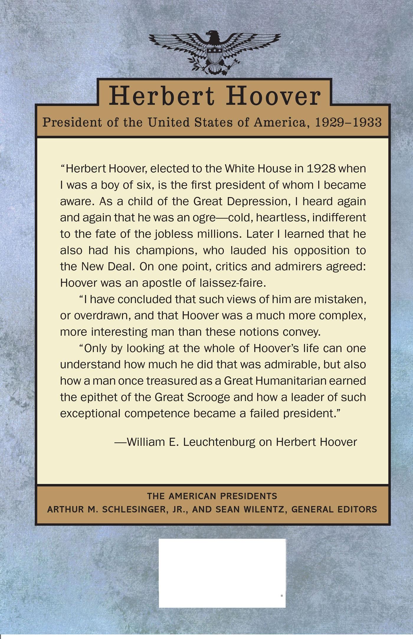 Rückseitencover Herbert Hoover