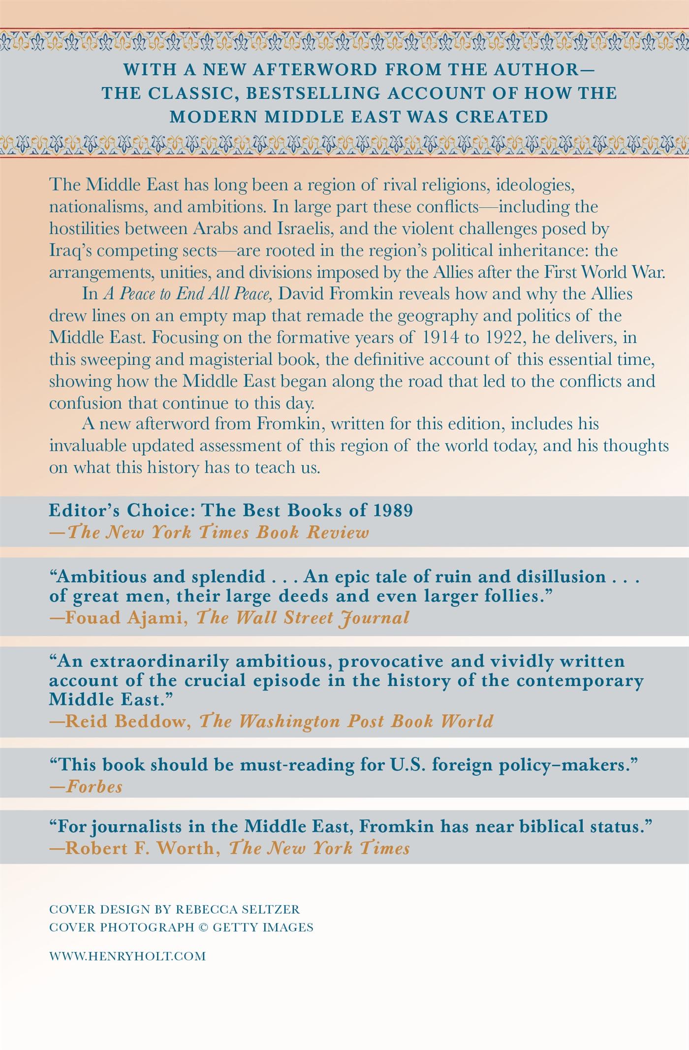 Rückseitencover A Peace to End All Peace