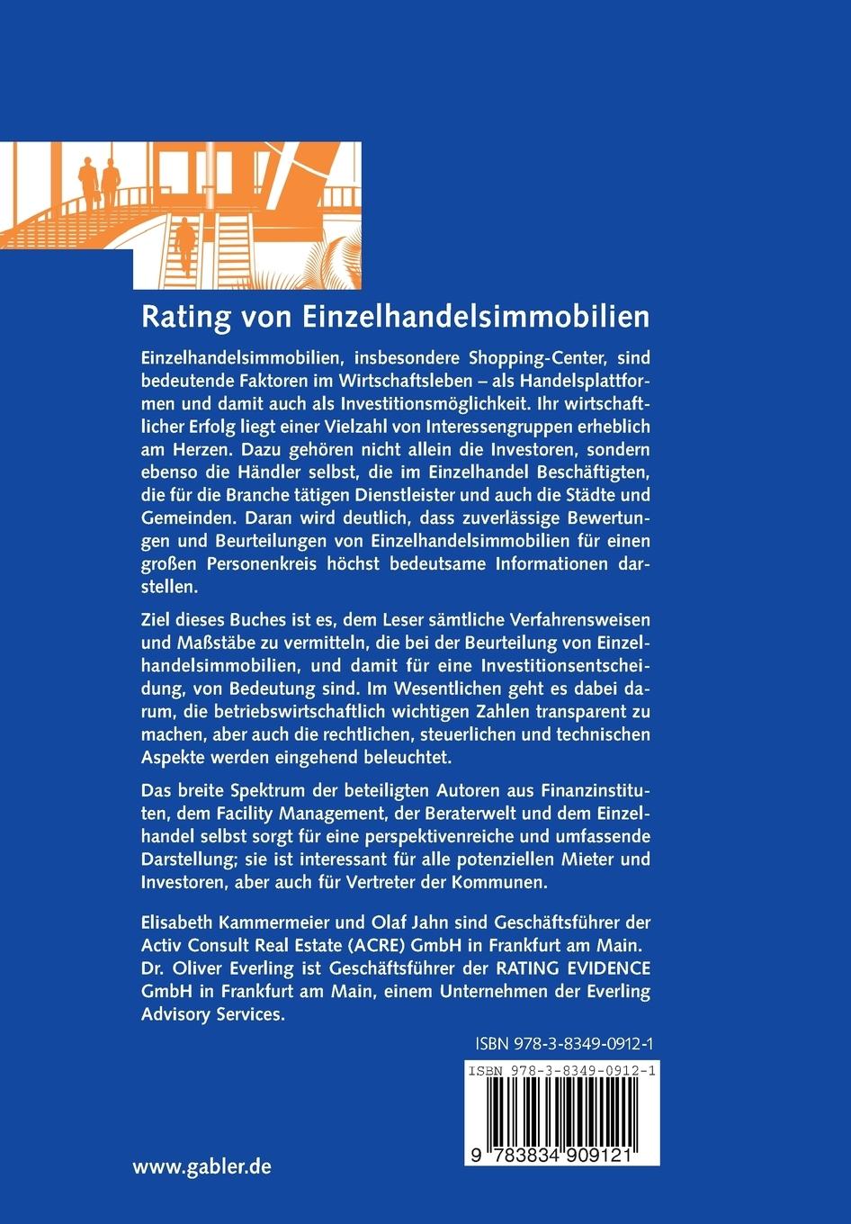 Rückseitencover Rating von Einzelhandelsimmobilien