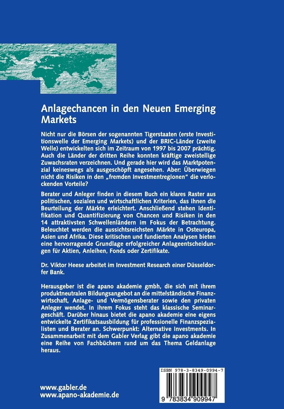 Rückseitencover Anlagechancen in den Neuen Emerging Markets