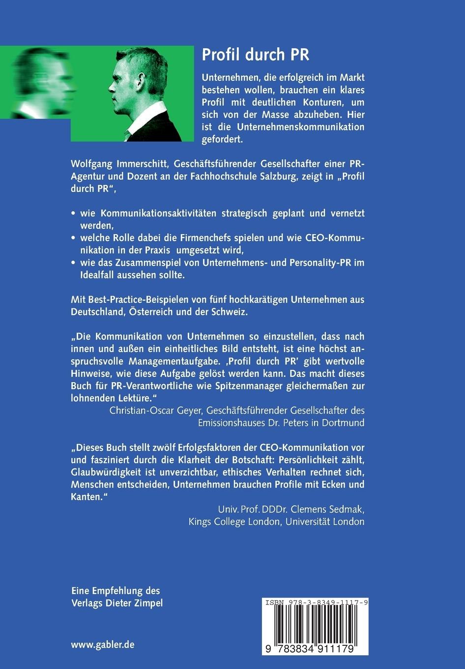 Rückseitencover Profil durch PR