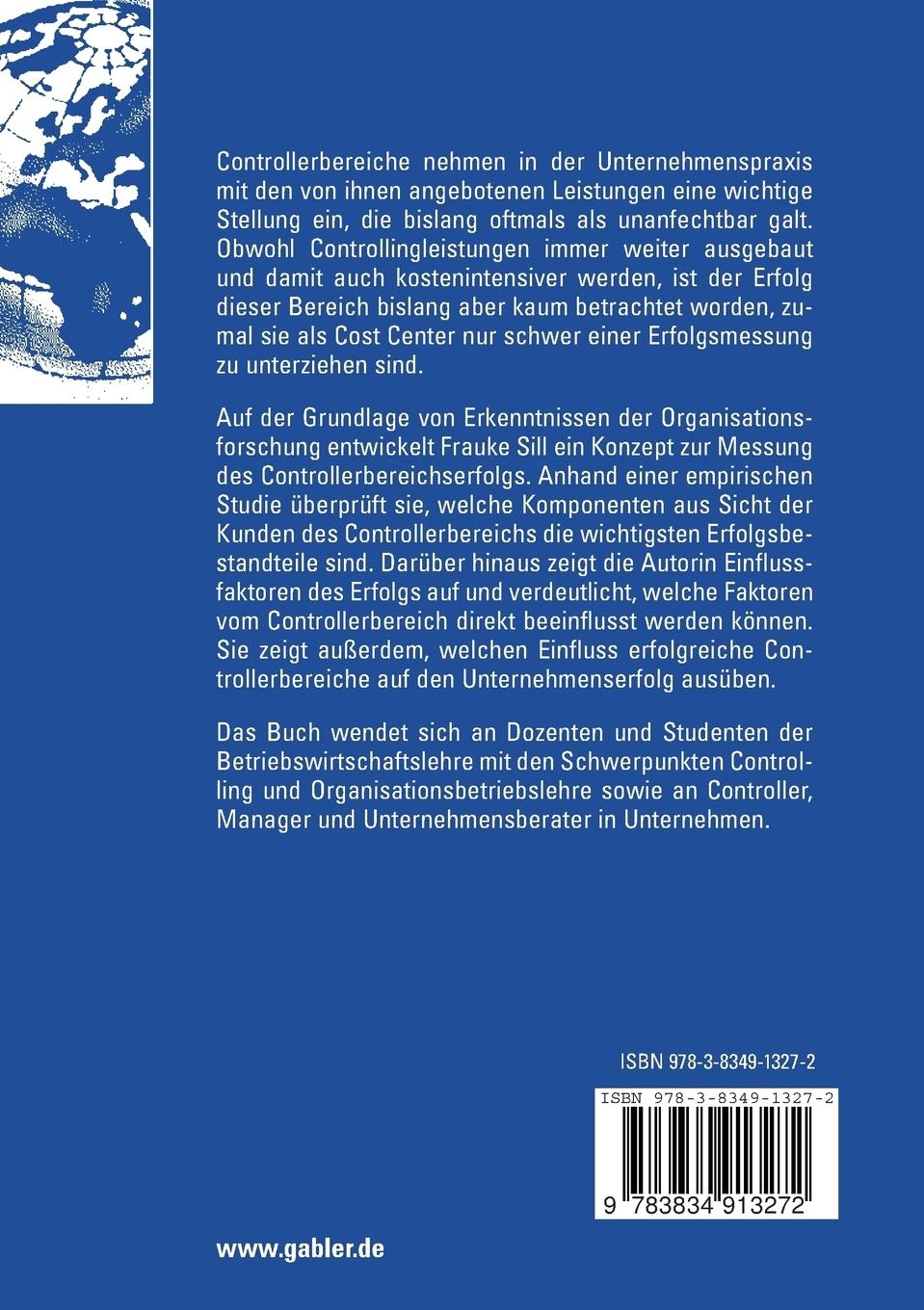 Rückseitencover Controllerbereichserfolg aus Sicht des Managements