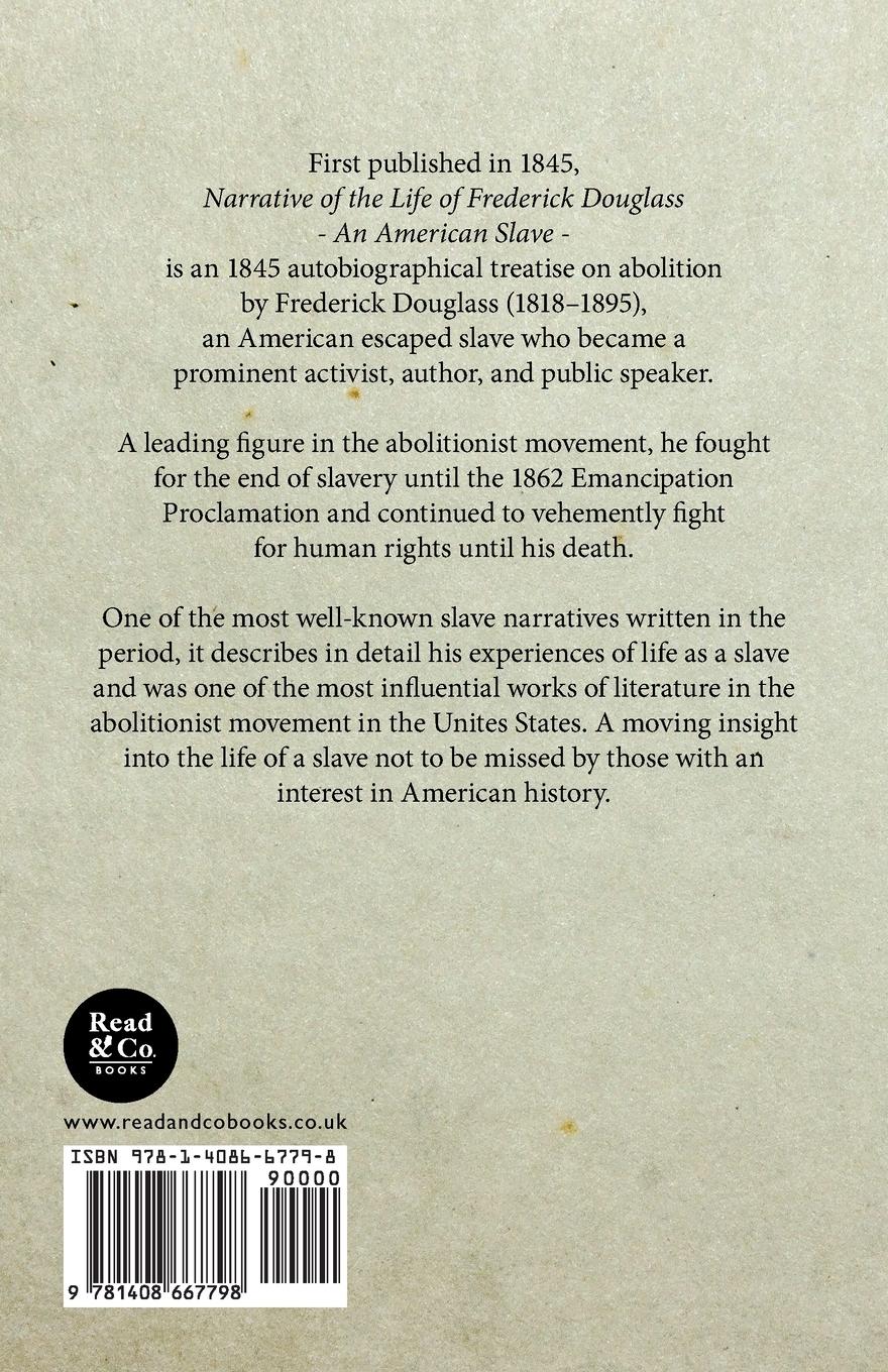 Rückseitencover Narrative of the Life of Frederick Douglass - An American Slave