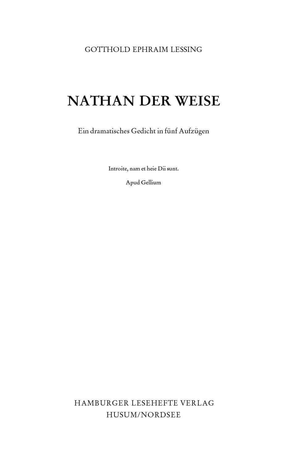 Beispielinhalt (Bild) Nathan der Weise