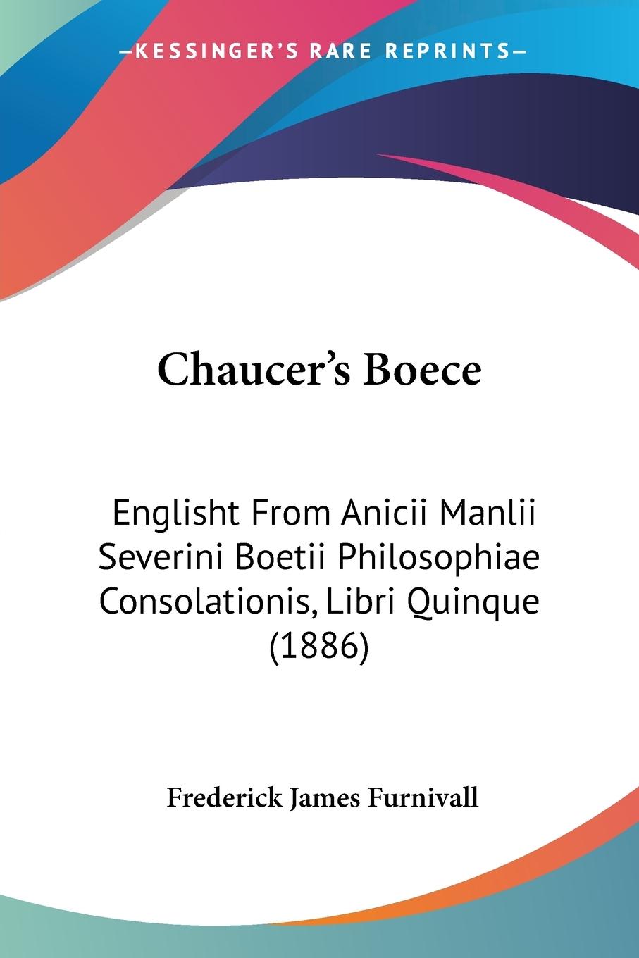 Vorderes Coverbild Chaucer's Boece