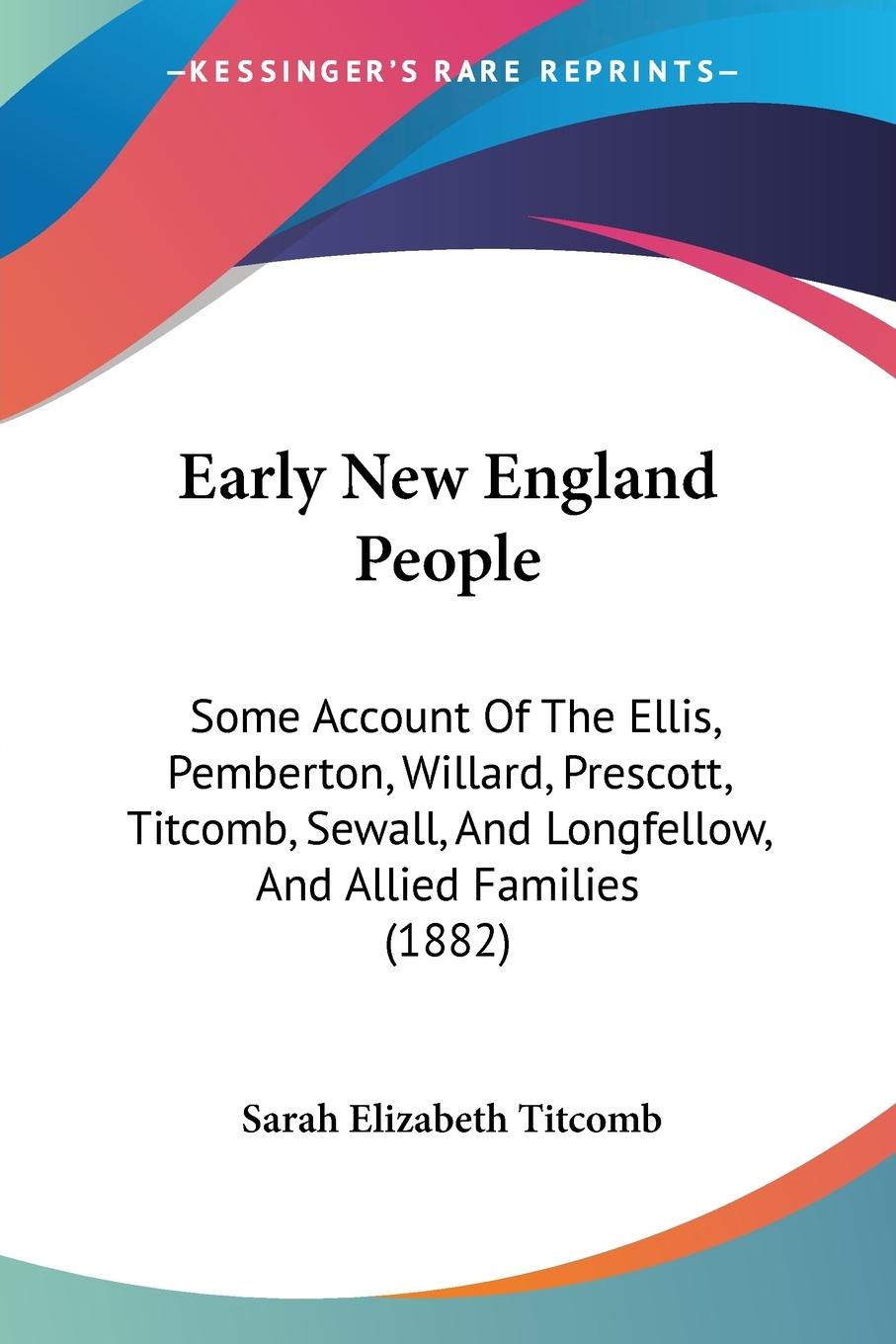 Vorderes Coverbild Early New England People