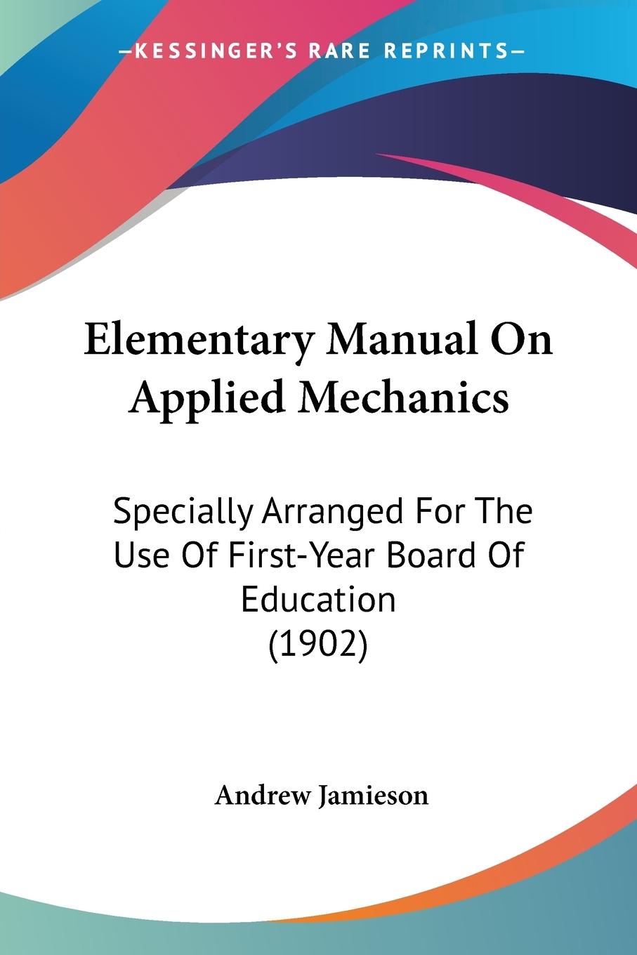 Vorderes Coverbild Elementary Manual On Applied Mechanics