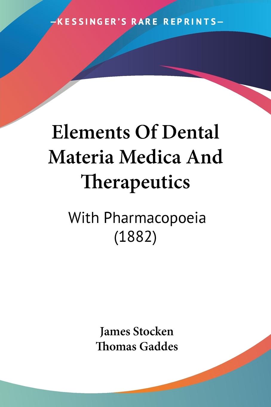 Vorderes Coverbild Elements Of Dental Materia Medica And Therapeutics