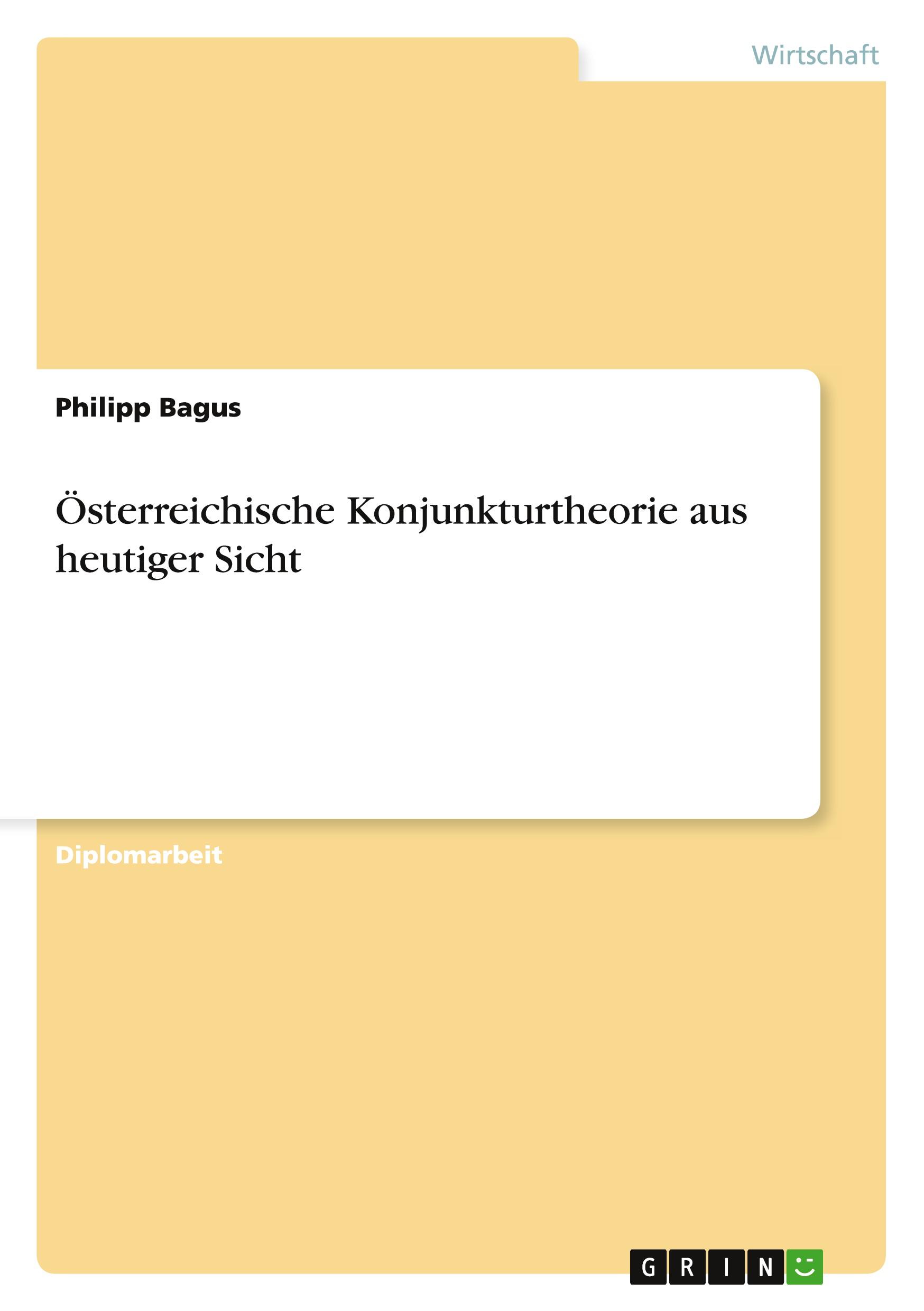 Vorderes Coverbild Österreichische Konjunkturtheorie aus heutiger Sicht
