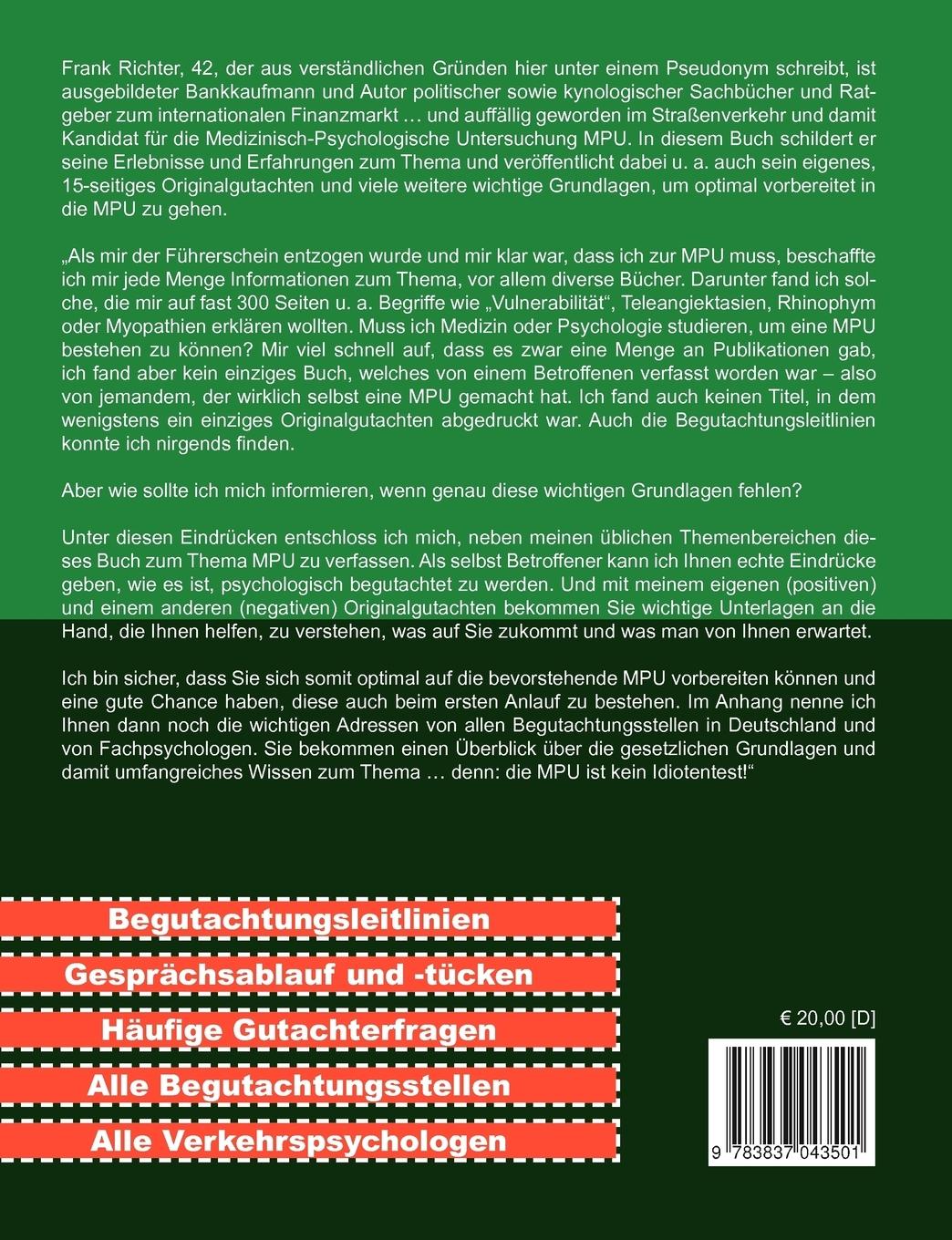 Rückseitencover Die MPU ist kein Idiotentest.