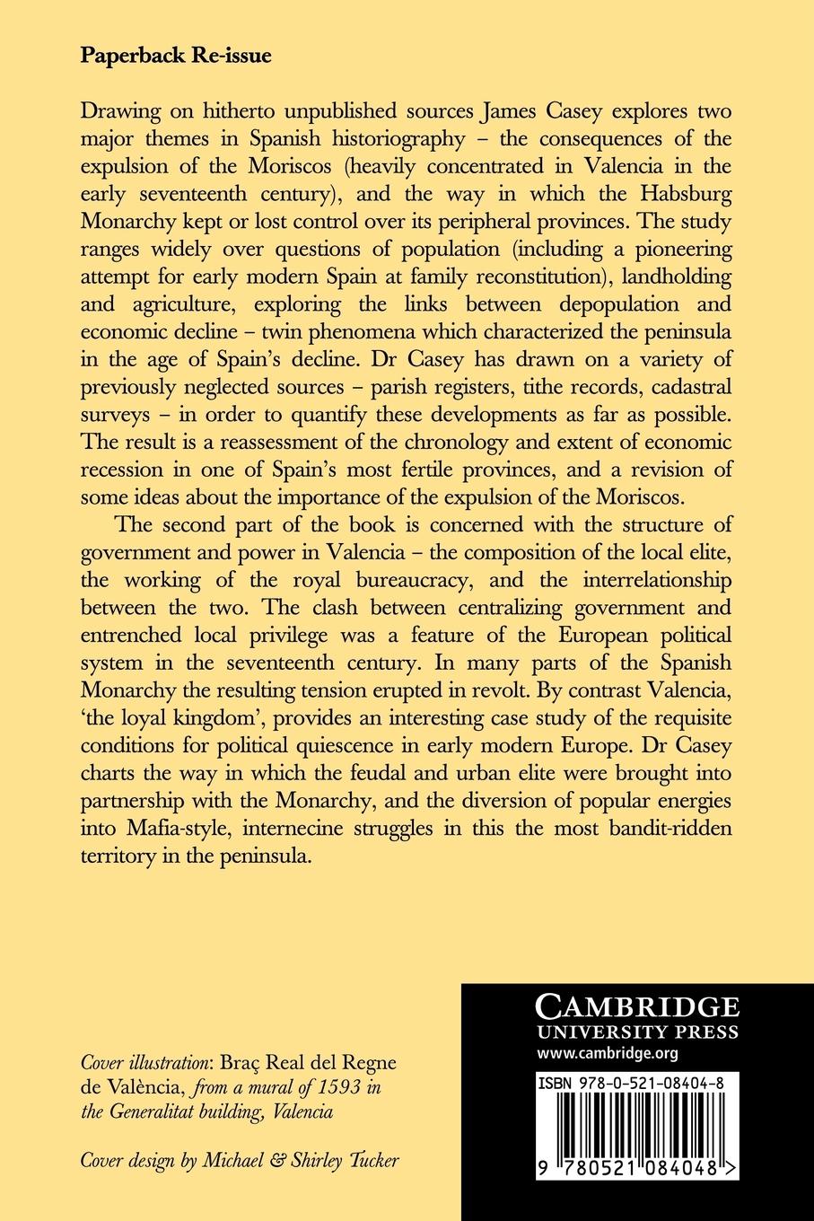 Rückseitencover The Kingdom of Valencia in the Seventeenth Century
