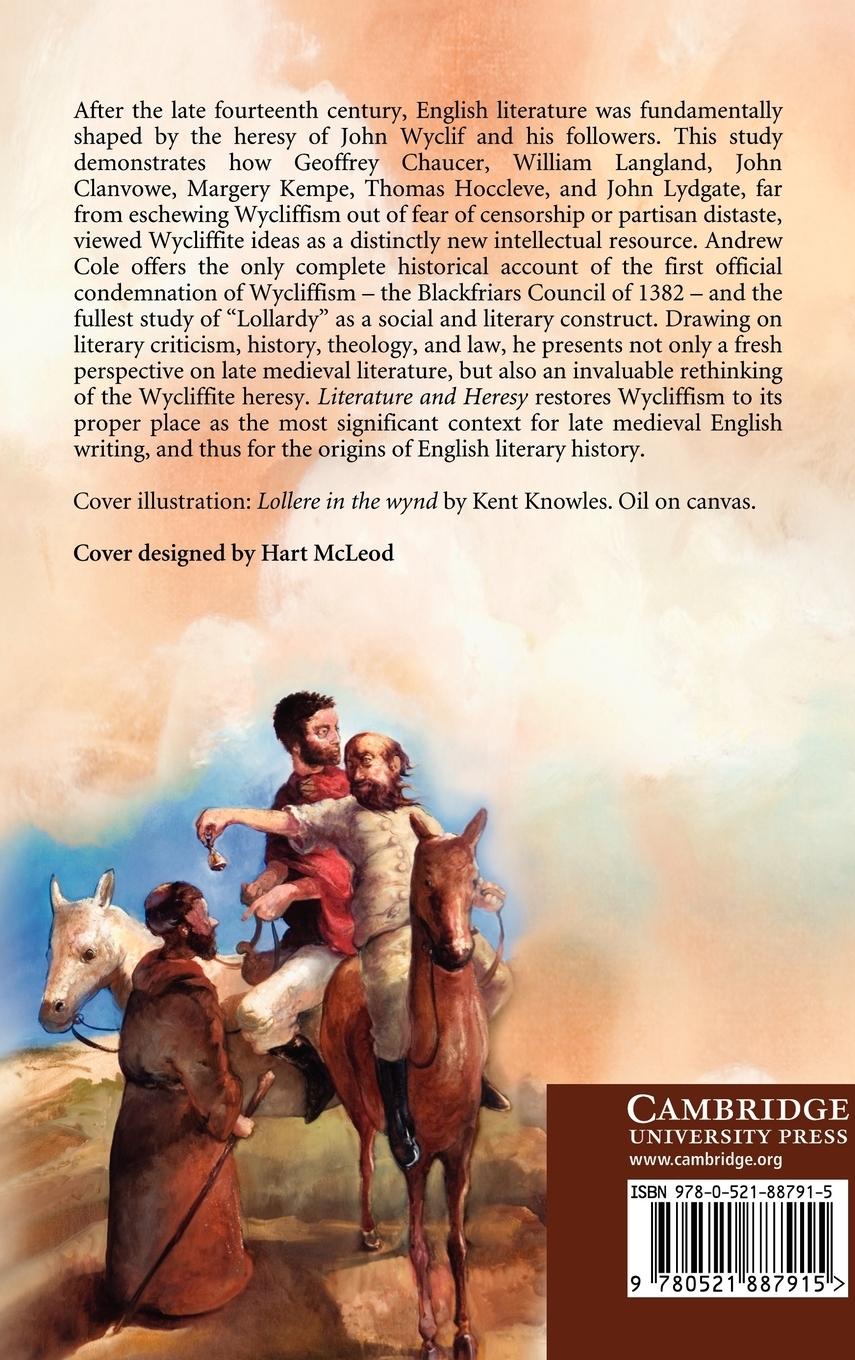 Rückseitencover Literature and Heresy in the Age of Chaucer