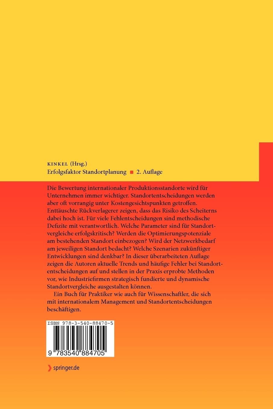 Rückseitencover Erfolgsfaktor Standortplanung