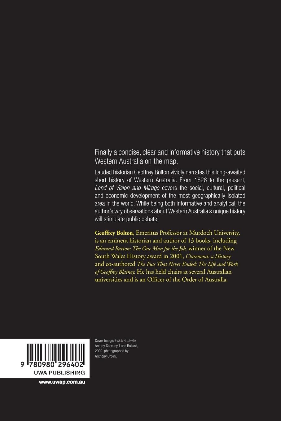 Rückseitencover Land of Vision and Mirage