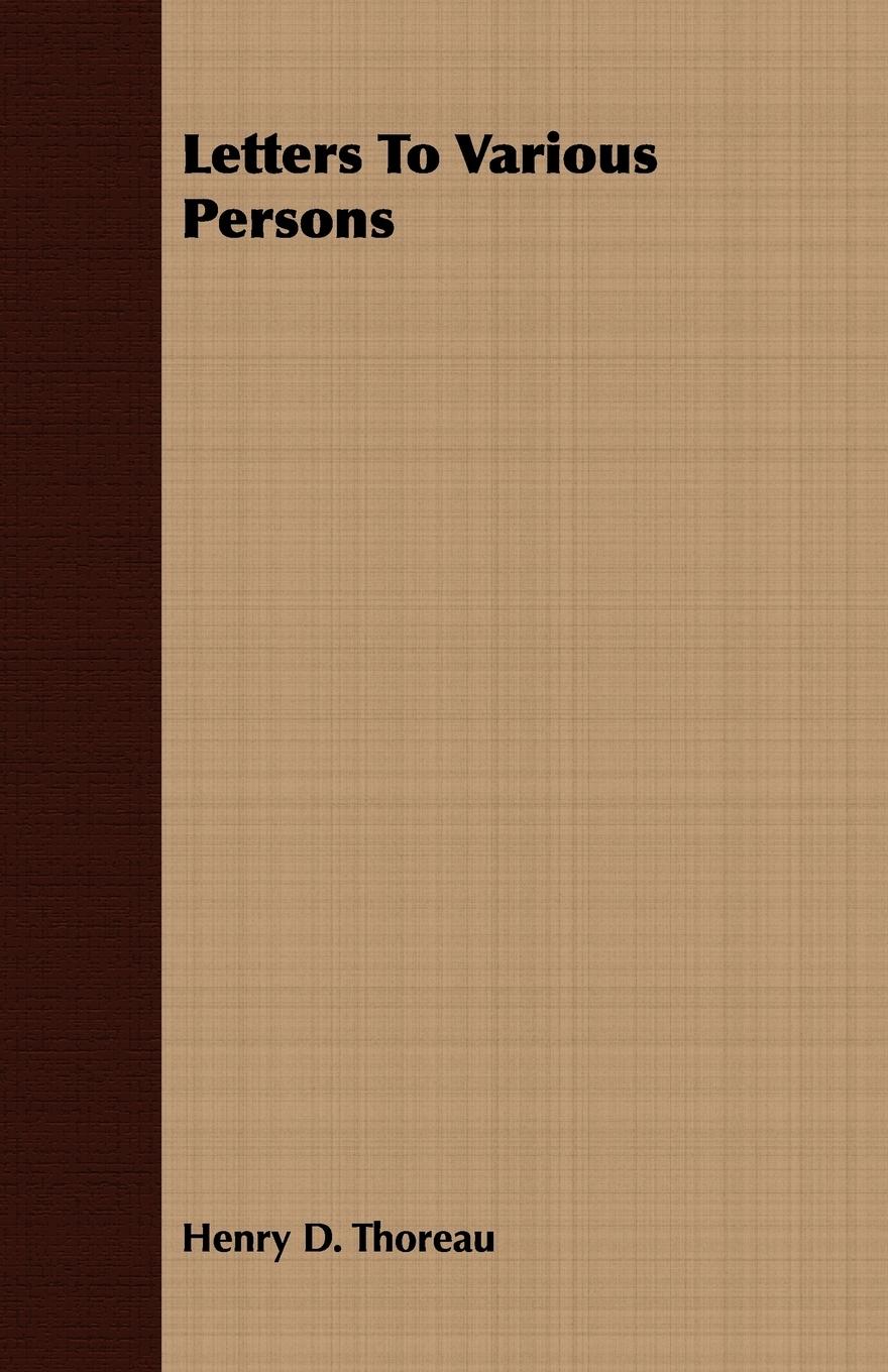 Vorderes Coverbild Letters To Various Persons