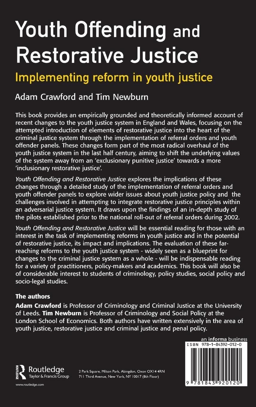 Rückseitencover Youth Offending and Restorative Justice