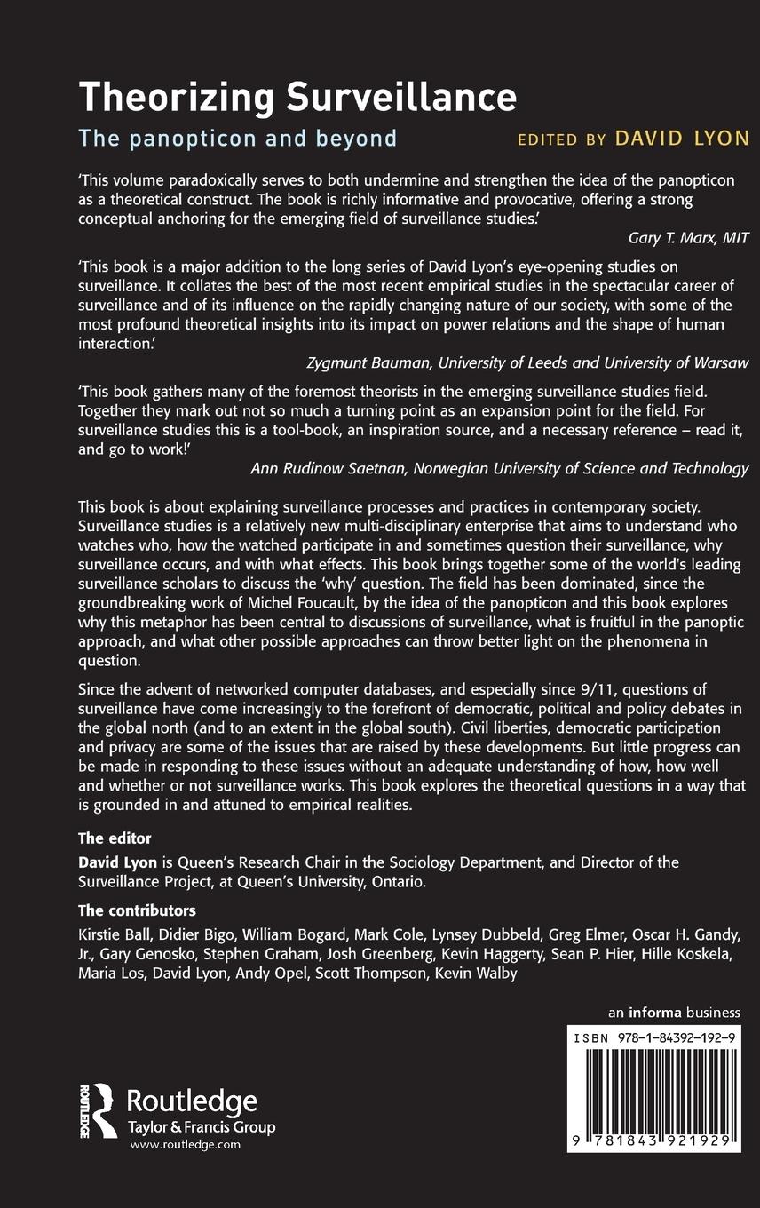 Rückseitencover Theorizing Surveillance