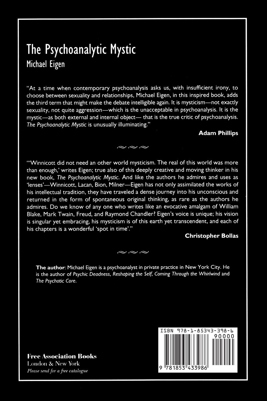 Rückseitencover Psychoanalytic Mystic PB