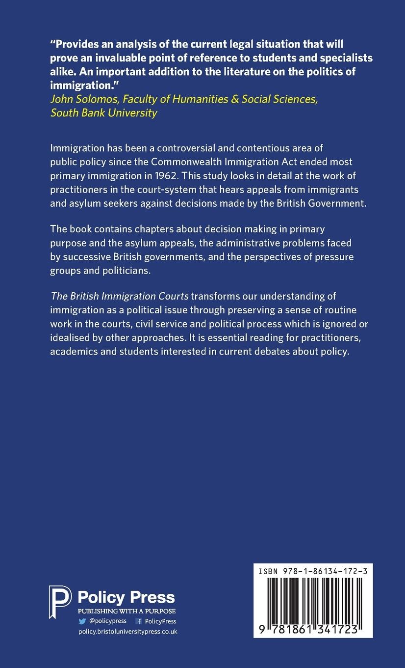 Rückseitencover The British Immigration Courts