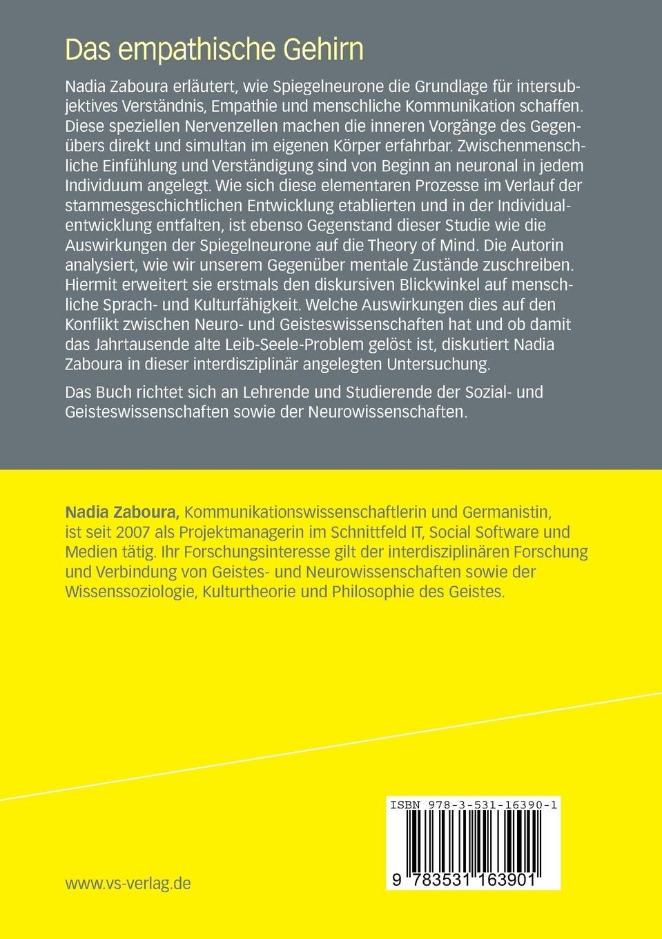 Rückseitencover Das empathische Gehirn