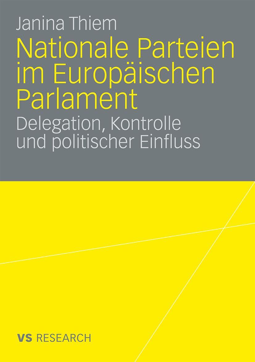 Vorderes Coverbild Nationale Parteien im Europäischen Parlament
