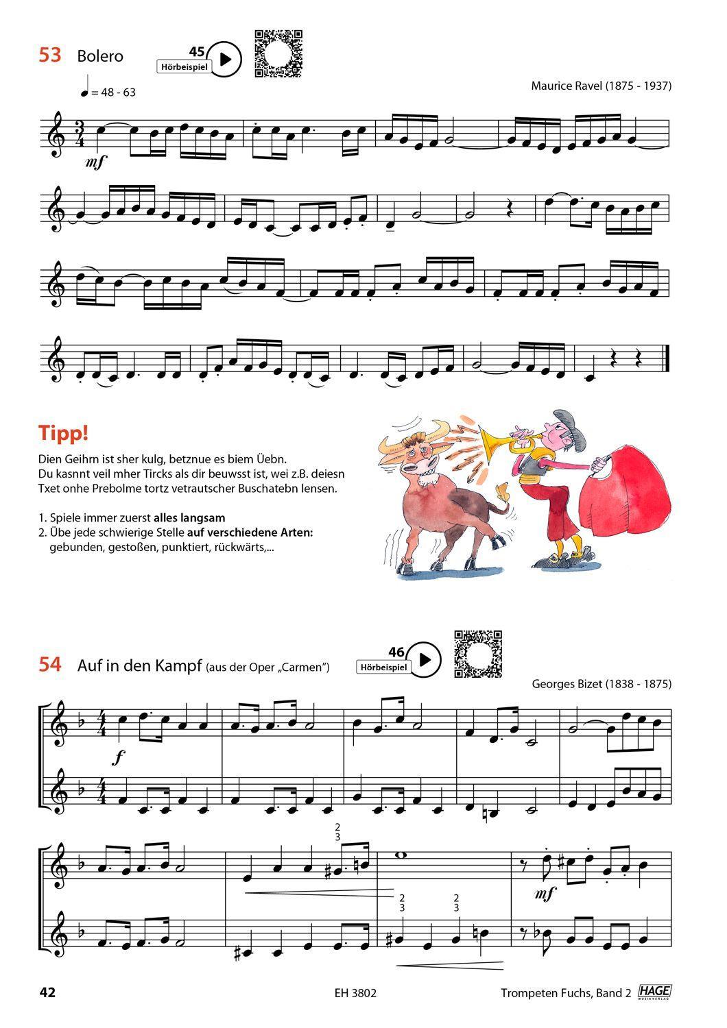 Beispielinhalt (Bild) Trompeten Fuchs Band 2