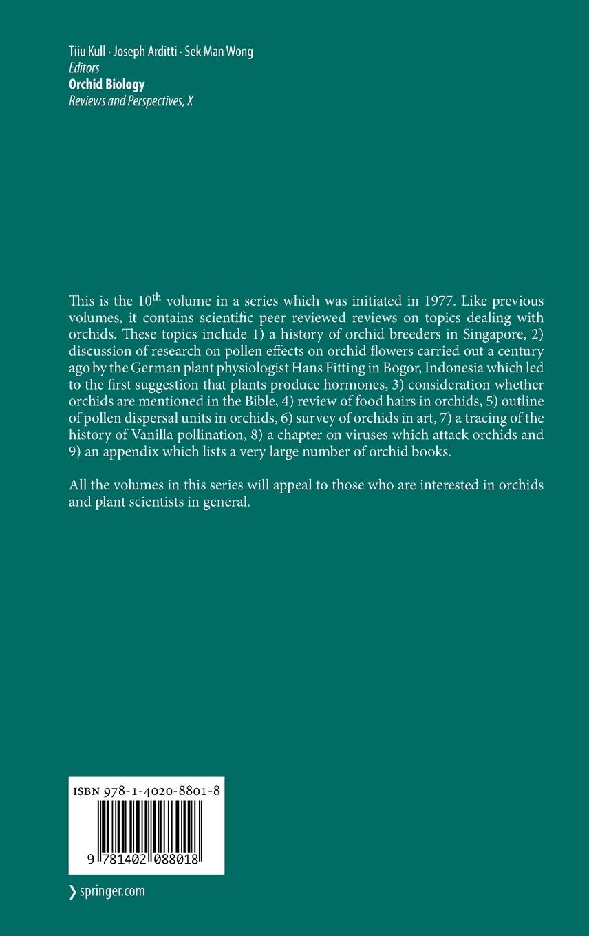 Rückseitencover Orchid Biology: Reviews and Perspectives X