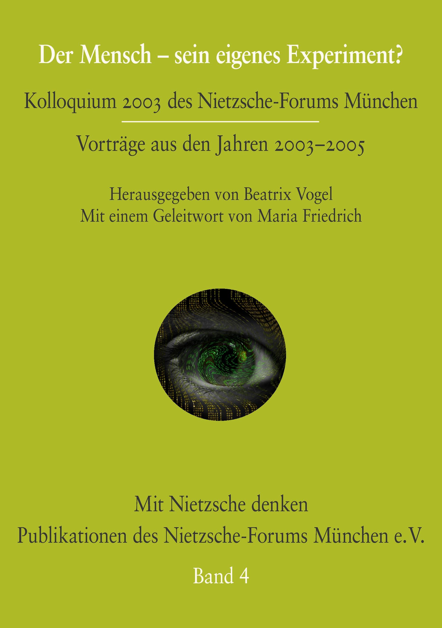 Vorderes Coverbild Der Mensch -  sein eigenes Experiment?