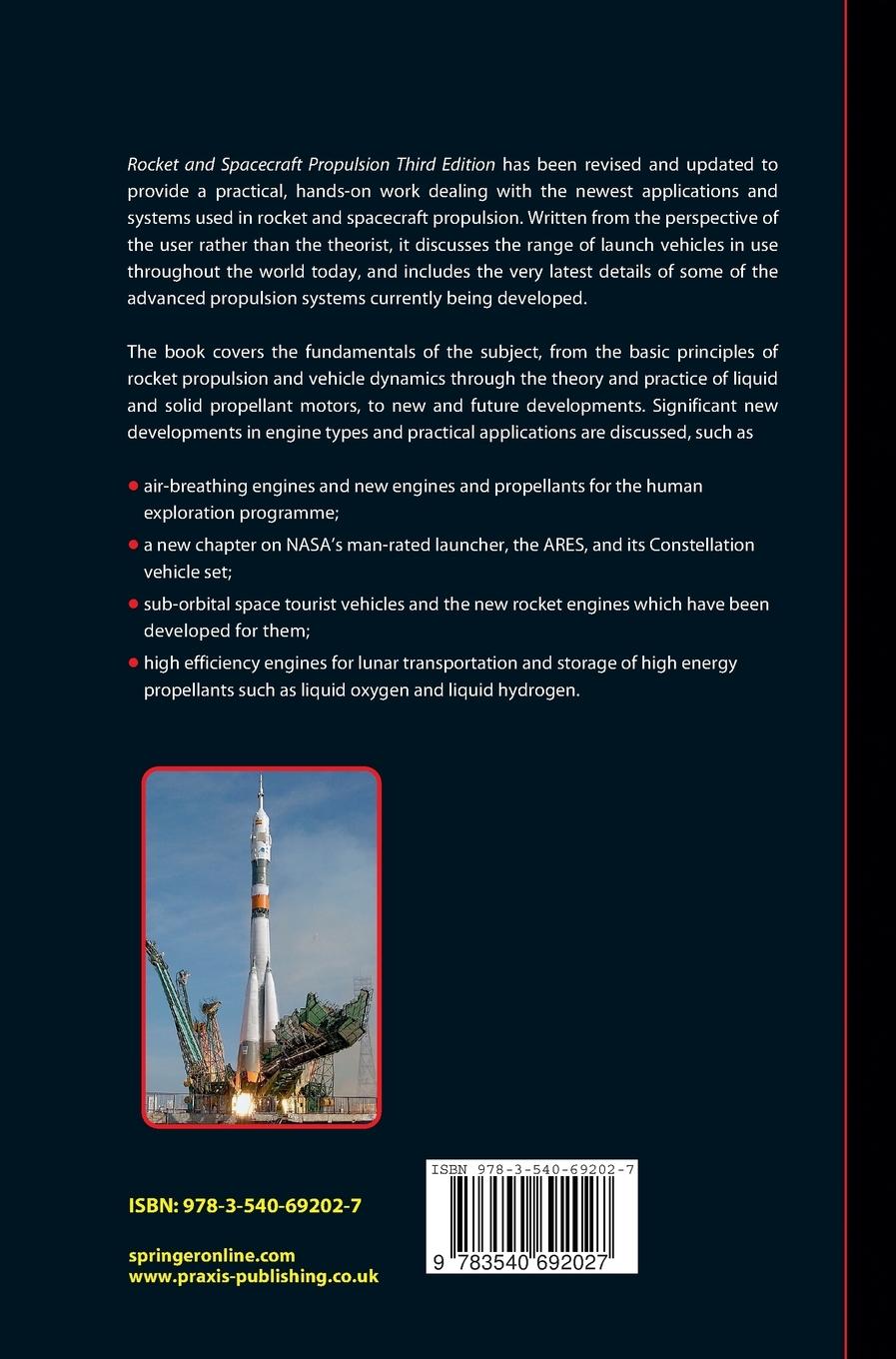 Rückseitencover Rocket and Spacecraft Propulsion